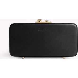 Gianvito Rossi Val&igrave; Clutch in Black Leather at Nordstrom, Size Small