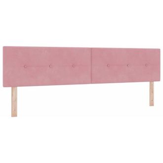vidaXL Testiera con testiera Rosa 200 cm Velluto vidaXL