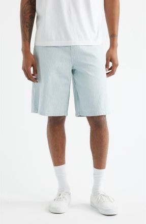Vans Check-5 Baggy Denim Shorts in Blue Ice Stripe at Nordstrom, Size 32