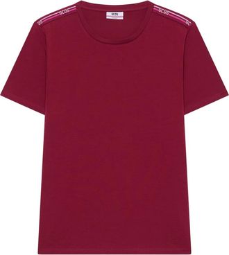 GCDS Gcds, Tops, Heren, Rood, XL, Katoen, T-shirt met logo-detail