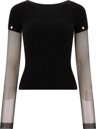 Sportmax Alcide - Dames - Longsleeves - Zwart - L - Katoen - Tops