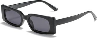 Generic Small Frame Mens Vacation Sunglasses Outdoor Driving Womens Commuter Sun Glasses(Black)