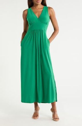 West K Sleeveless V-Neck Midi Dress in Green at Nordstrom Rack, Size X-Small