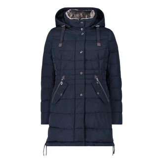 Gil Bret Jassen, Dames, Blauw, M, Nepbont, Pufferjas met nepbontkraag