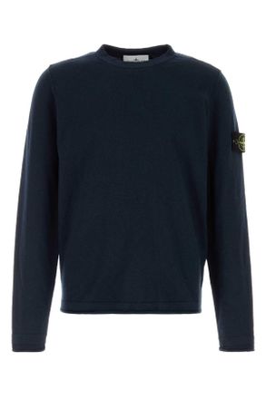 Stone Island Midnight Blue Cotton Blend Sweater