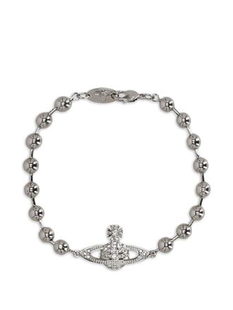 Vivienne Westwood Polished Bead Bracelet with Iconic Orb Charm