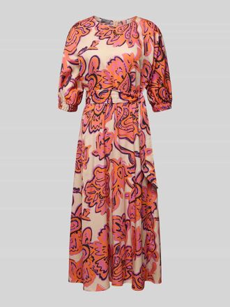 White Label Midikleid mit Bindeg&uuml;rtel in Orange, Gr&ouml;&szlig;e 36