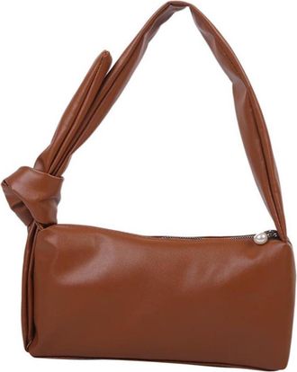 Yarnow Chic Underarm Bag Portable Shoulder Pouch with Zipper Capacity for Stylish Messenger Bag Birthday Fashionable Material Brown