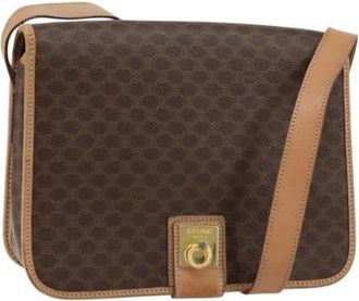 Celine Pre-owned Cross Body Bags, female, Brown, Size: ONE SIZE Pre-owned Vintage Canvas Cross Body Bag