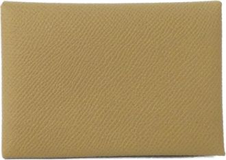 Herm&egrave;s Beige Epsom Leather Coin Purse/Coin Case (Pre-Owned)