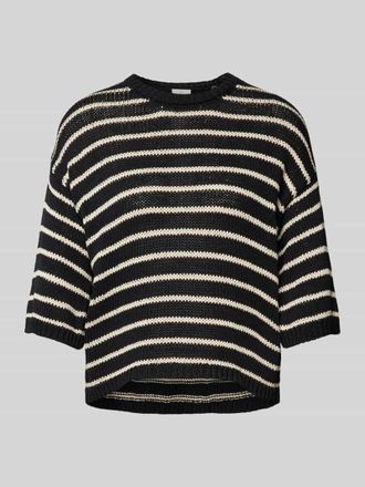 Kaffe Strickpullover mit überschnittenen Schultern Modell ysabel in Black, Größe S