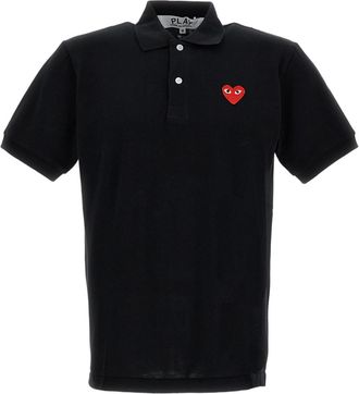 Comme Des Gar&ccedil;ons Classic Black Cotton Piqu&eacute; Polo Shirt
