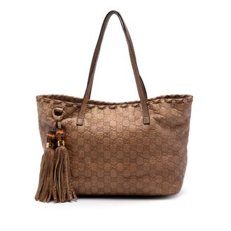 Gucci Pre-owned Gucci Medium Guccissima Bamboo Tassel Tote Ladies HN337S1R14RQJ998