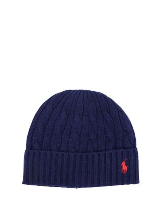 Polo Ralph Lauren Wool Blend Cable Knit Beanie Hat-Uomo