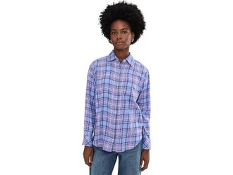 Vineyard Vines Birdie Flannel Button-Down Womens Clothing Eloise Plaid S Blue : LG, Cotton/Down/Flannel