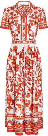 Dolce & Gabbana Maiolica zijden maxi-jurk met print