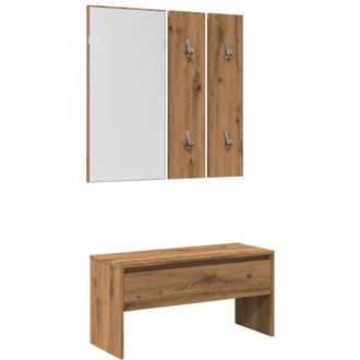 vidaXL Set di Mobili da Corridoio Rovere Artigianale Legno Multistrato - Vidaxl