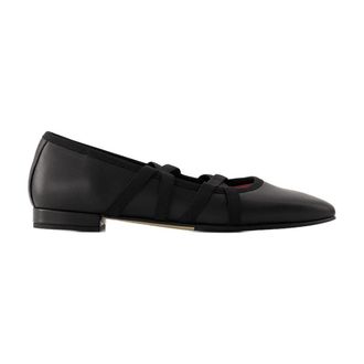 Carel Womens Tutu Ballerinas - Carel Leather Black Shoes Pumps
