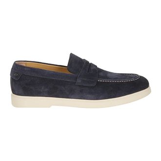 Baldinini Loafers, male, Blue, Size: 9 1/2 US Suede Loafers