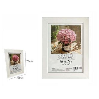 Trade Shop Trade Shop Traesio - Cornice Per Foto Poster Quadri Tele Dimensioni 50 X 70 Cm Colore Bianco 68671