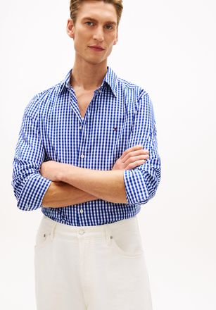 Tommy Hilfiger Mens Flex Shirt in Blue Cotton - Size Medium
