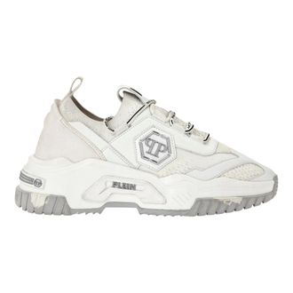 Philipp Plein Predator Sneakers - unisex - Sneakers - Wit - 41 EU - Leer - Schoenen