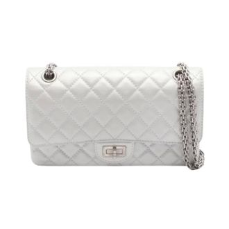 Chanel Pre-owned Vintage Schoudertas - Dames - Pre-owned - Grijs - Maat: ONE Size Leer