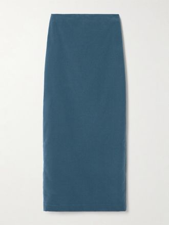 Blaz&eacute; Milano Gonna Midi In Velluto Di Cotone Jealousy Sussex - Blu