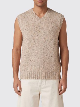 Howlin V-Neck Sweater Vest in Pure Wool with Ribbed Trims