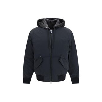 Moose Knuckles Black Nylon Full-Length Mens Jacket