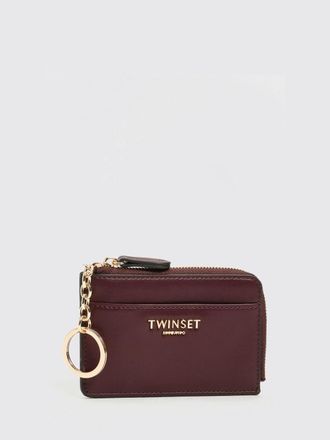 Twinset Portacarte di credito Twinset in pelle sintetica con logo