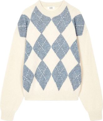 TOMBOY argyle intarsia knit sweater - Neutrals