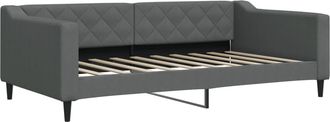 vidaXL Sof&aacute; Cama De Tela Gris Oscuro 100x190 Cm Vidaxl