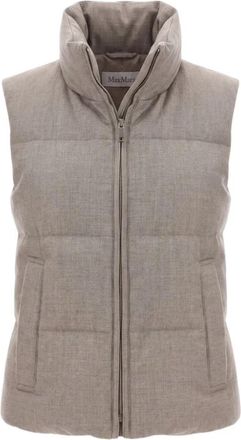 Max Mara Gilet Imbottito Milord - Dames - Bodywarmers - Bruin - XS - Nylon - Jassen