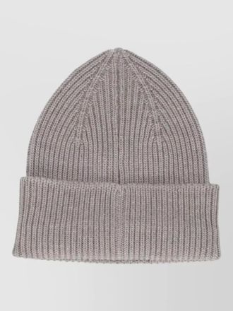 Lanvin wool beanie ribbed knit folded cuff