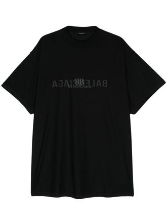 Balenciaga Katoenen T-shirt met logoprint - Zwart
