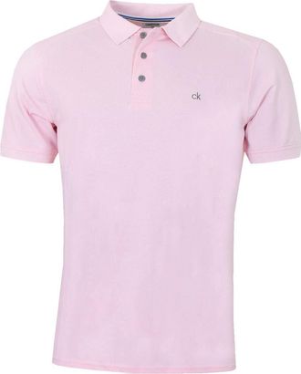 Calvin Klein Mens Campus 3 Button Polo Shirt - Baby Pink - XXXXXL