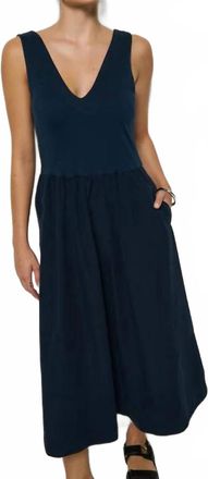 Nation Ltd Daria V-Neck Midi Dress In Night Sky