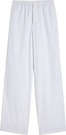 Jil Sander Pantaloni in cotone con vita elasticizzata - Bianco