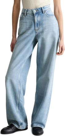 Marc O'Polo Denim Weite Jeans MARC OPOLO DENIM, Damen, Gr. 25, L&auml;nge 32, light blau, Denim/Jeans, Obermaterial: 80% Lyocell, 20% Baumwolle, weit lang, Jeans Weite Jeans