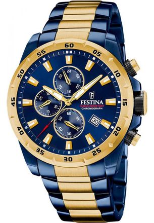 Festina F20564-1 Mens Timeless Chronograph Watch - Blue - One Size