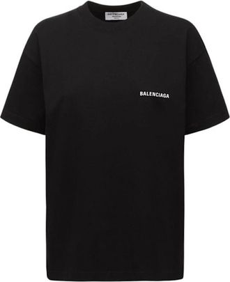 Balenciaga Medium Fit Tee - Heren - T-shirts - Zwart - 2XS - Katoen - Tops