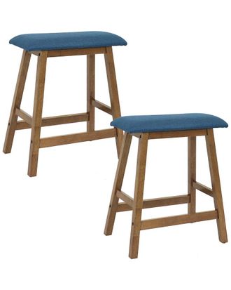Sunnydaze Set Of 2 Weathered Counter-Height Stools