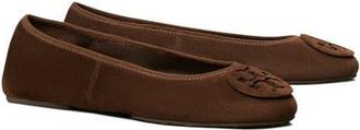 Tory Burch Reva Travel Ballet Flat in Dark Cocoa /Dark Cocoa at Nordstrom, Size 8.5