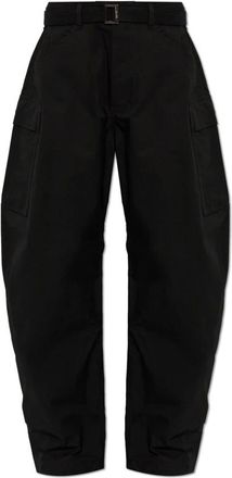 sacai Broeken, Heren, Zwart, L, Katoen, Rip Stop Broek
