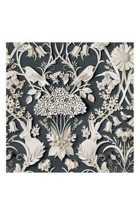 WallPops Eloise Floral Wallpaper in Black at Nordstrom Rack