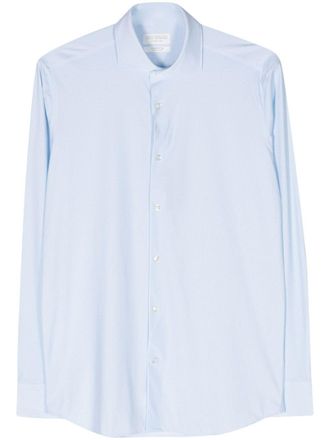 Dell'Oglio Overhemd met geometrisch patroon - Wit