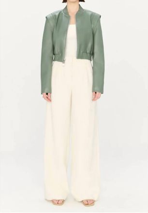 SIMKHAI Doreen Boxy Bomber Jacket In Park Slope