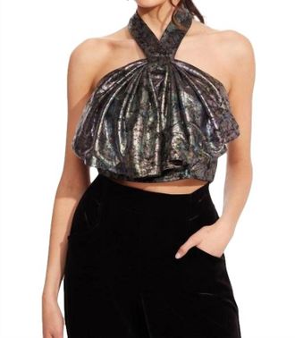 Eva Franco Ryder Bow Top In Pyrite