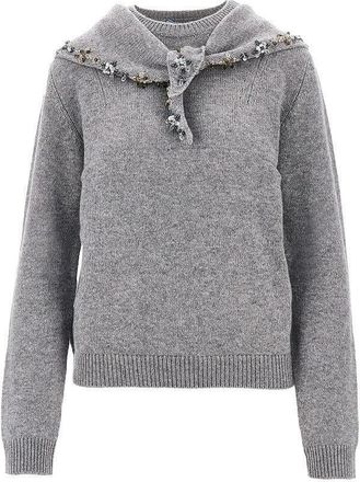 Prada Pullover in cachemire con foulard Woman 40